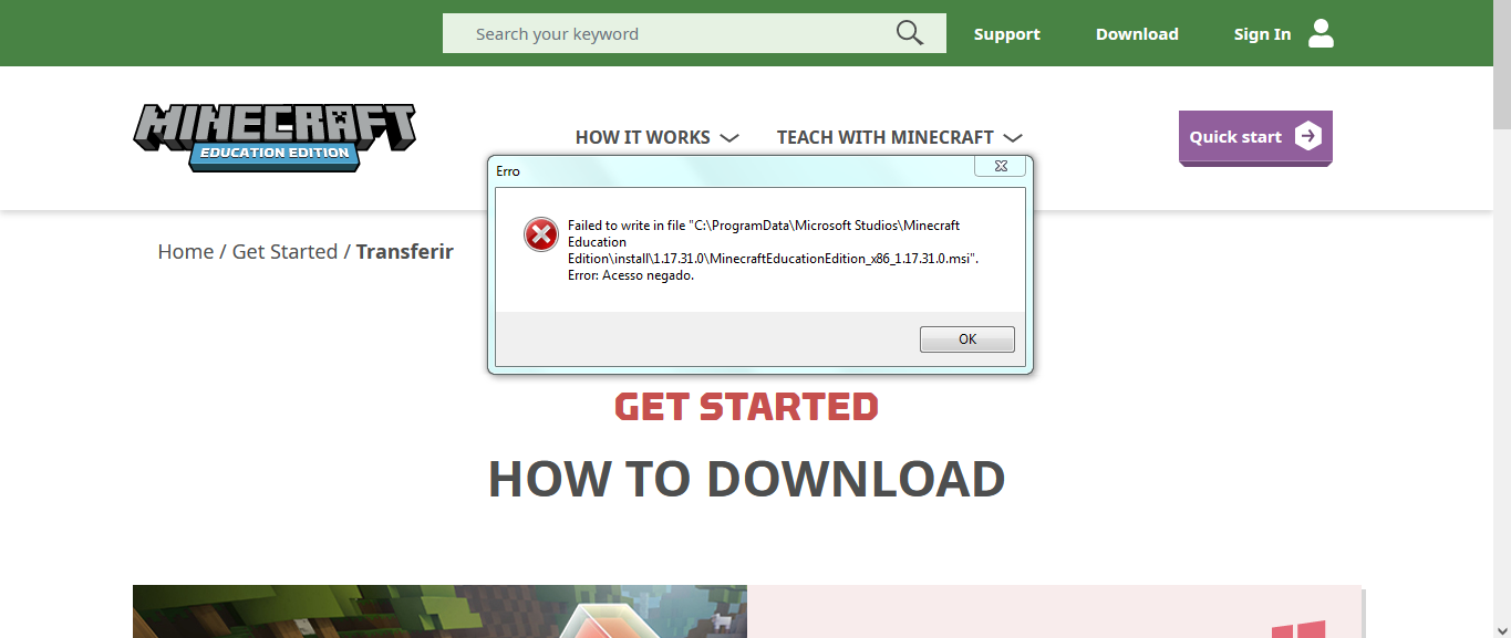 I can no longer install Minecraft, does anybody know why? Has