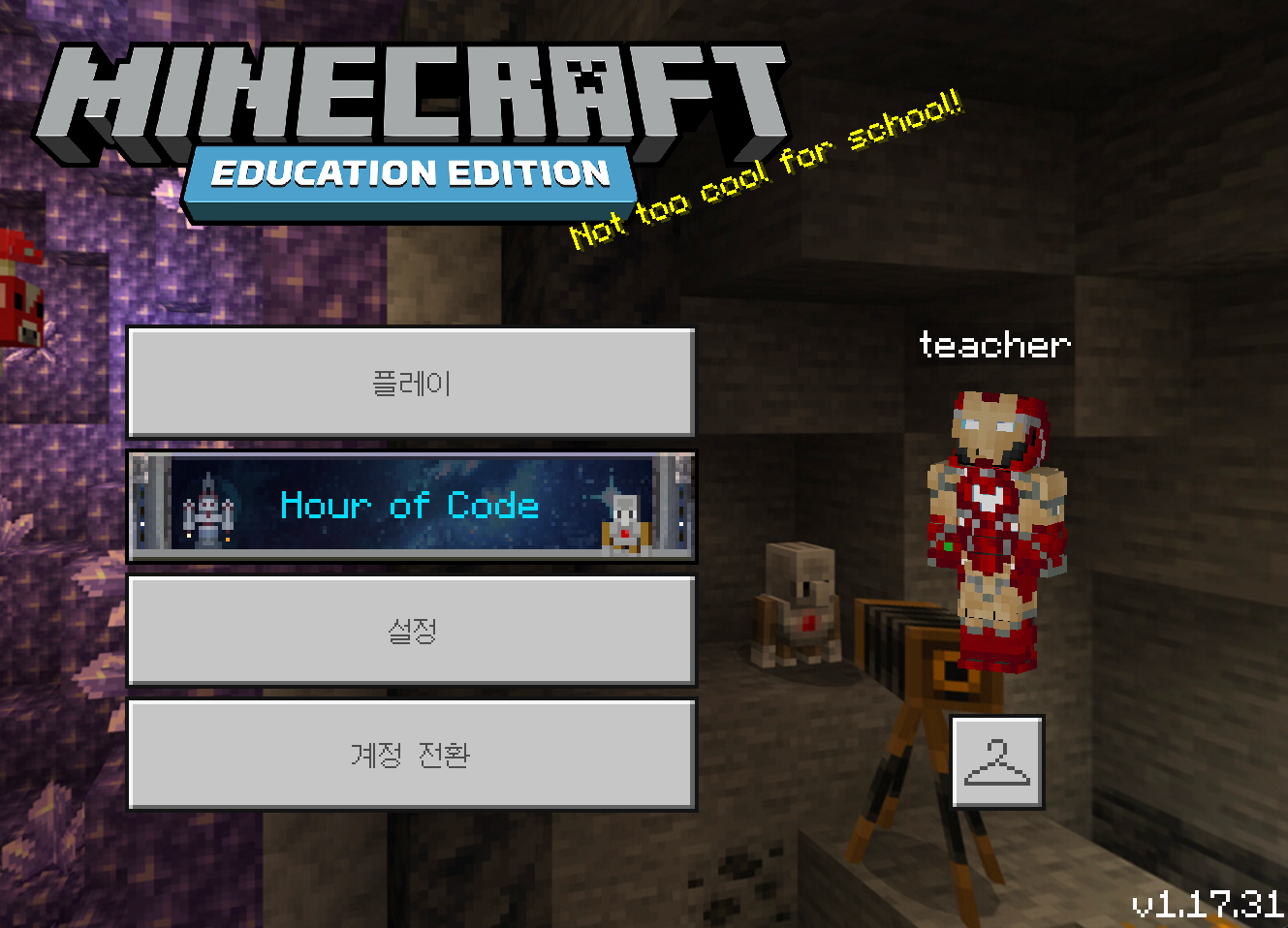 Custom Skin in Minecraft Education Edition MacOS or iPad 
